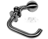 Offset Ball + Door Handle, Stainless Steel (complete)